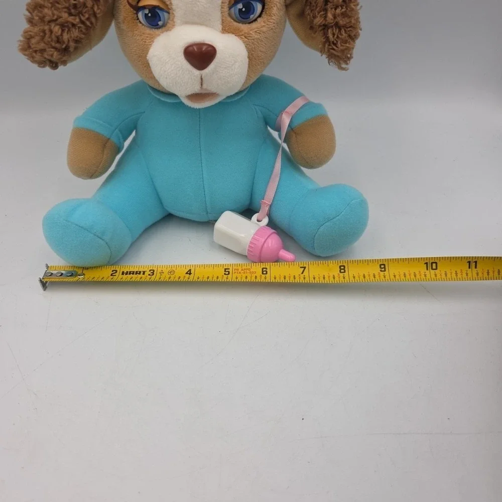 AniMagic Puppy Dog Plush Makes Baby Sounds With Bottle Rare